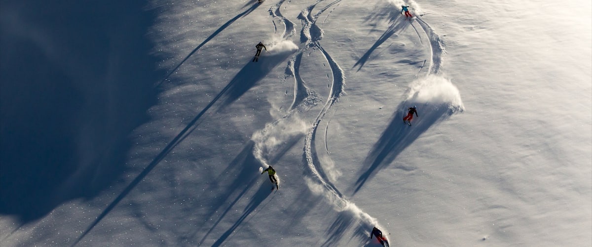 Livigno Ski Area which includes snow skiing and snow as well as a small group of people