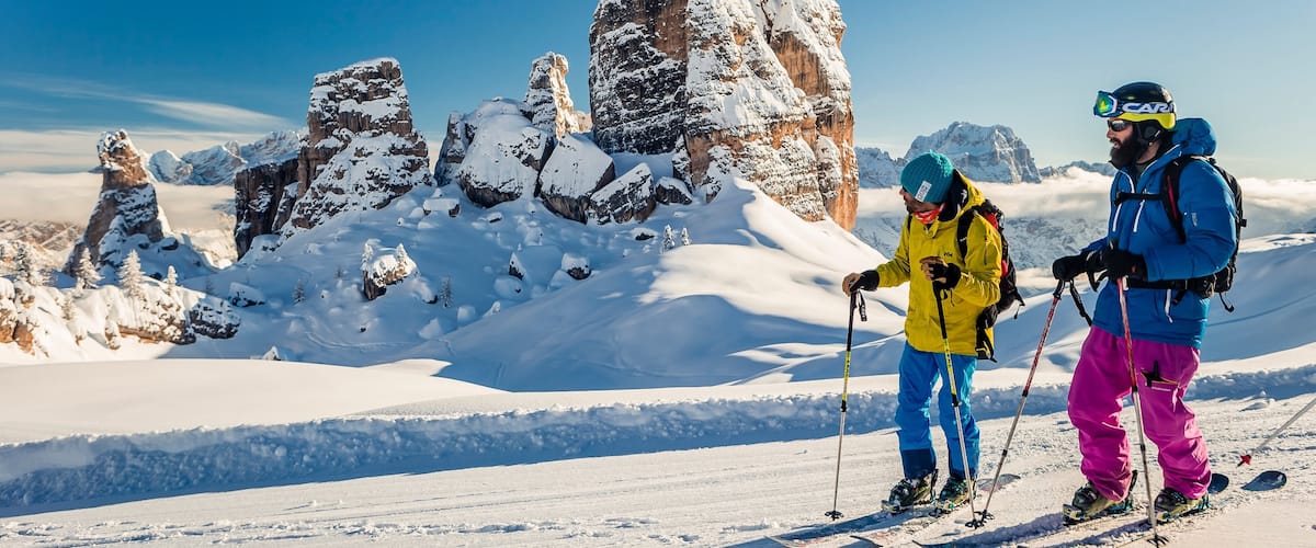 Cortina d\'Ampezzo Ski Resort showing mountains, tranquil scenes and snow skiing
