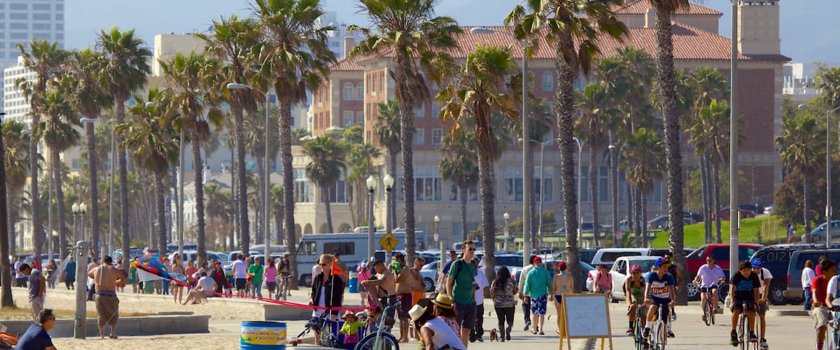 Santa Monica featuring a city, general coastal views and street scenes