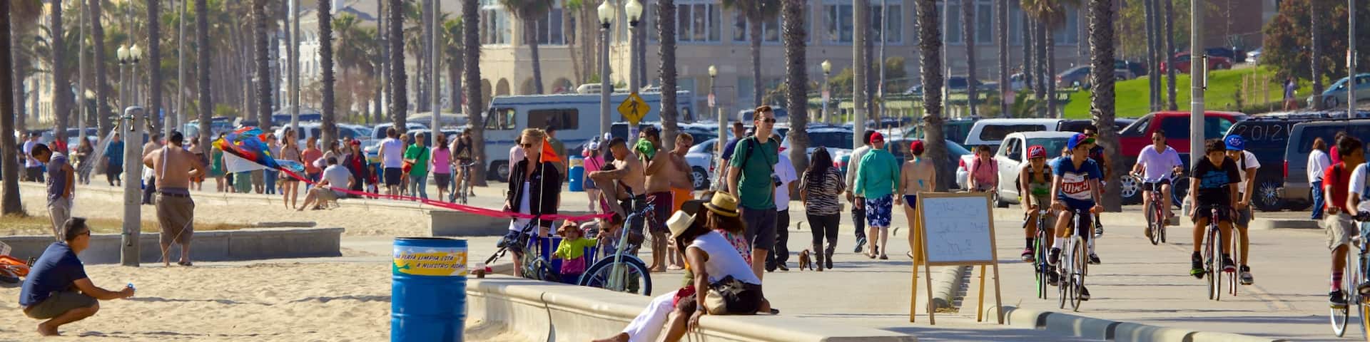 Santa Monica featuring a city, general coastal views and street scenes