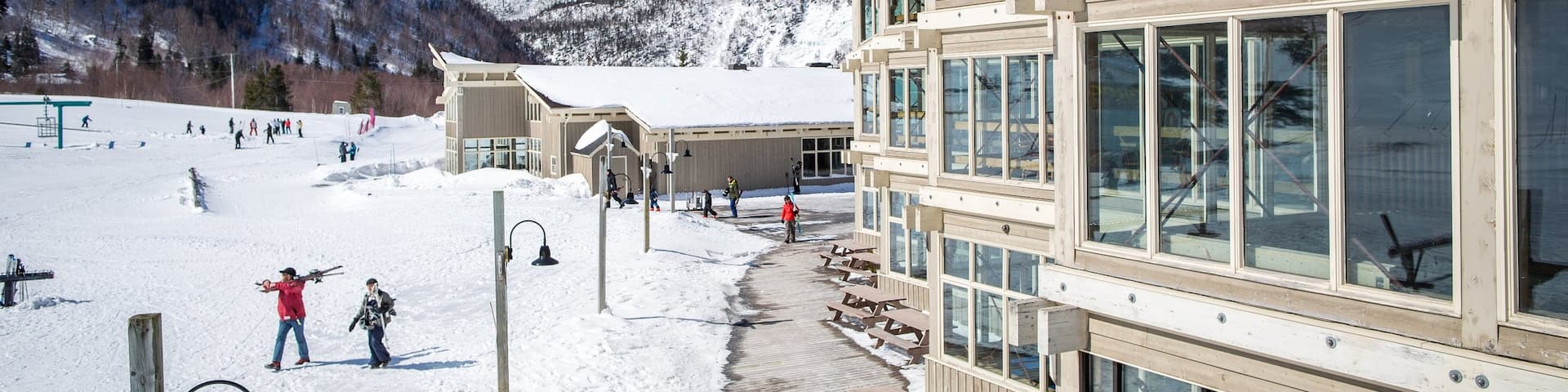 Marble Mountain featuring a luxury hotel or resort as well as a small group of people