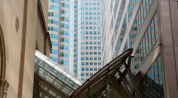 Det finansielle distrikt som viser en by, udsigt over byen og moderne arkitektur