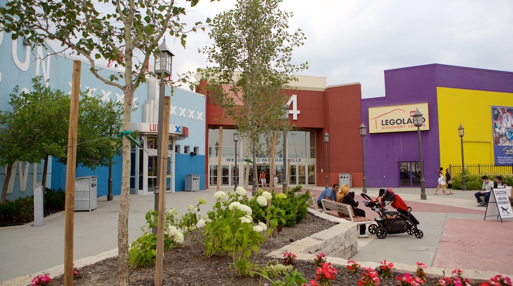 Vaughan Mills Mall ofreciendo flores y también un pequeño grupo de personas
