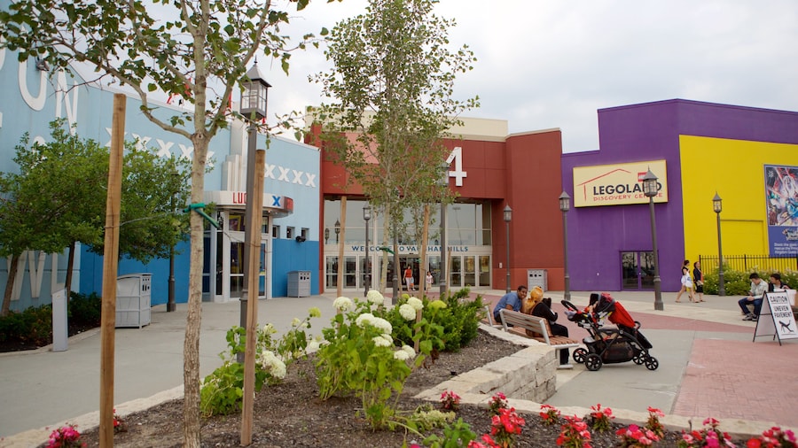 Vaughan Mills Mall featuring flowers as well as a small group of people