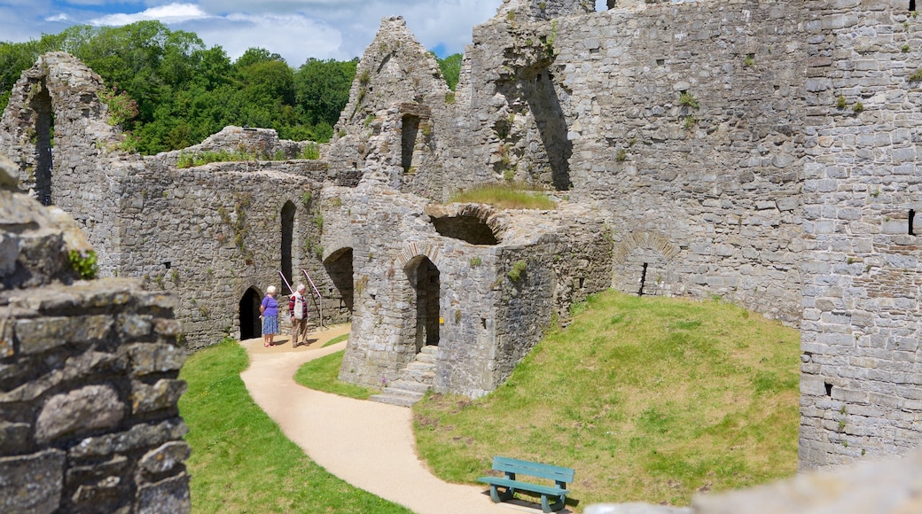 Oystermouth Castle featuring heritage elements