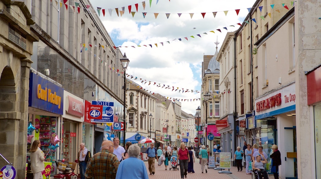 Neath featuring street scenes as well as a large group of people