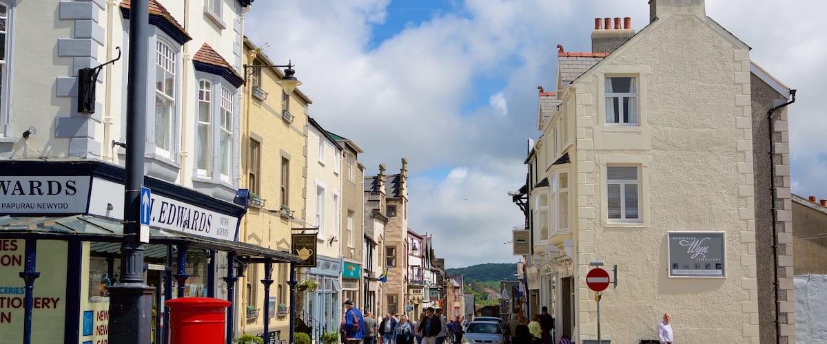 Conwy featuring street scenes