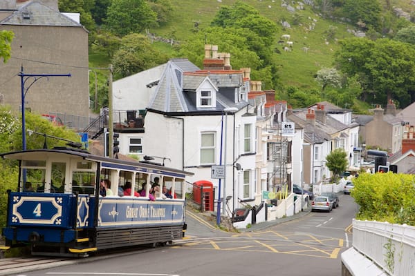 Tramway de Great Orme montrant scènes de rue et articles ferroviaires