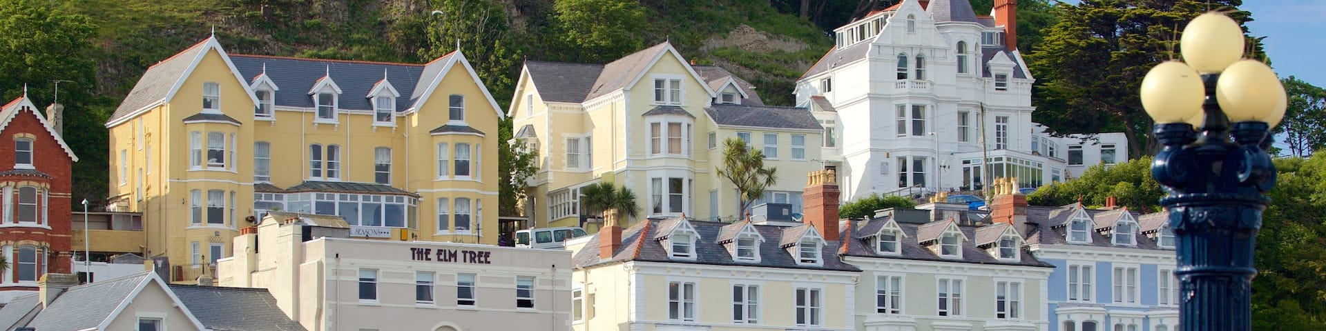 Llandudno featuring a square or plaza and a small town or village