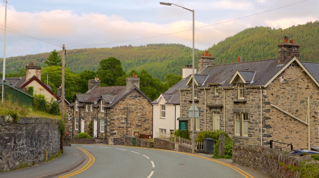 Betws-Y-Coed which includes street scenes