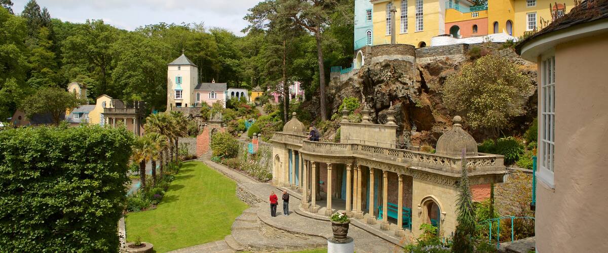 Portmeirion featuring a small town or village