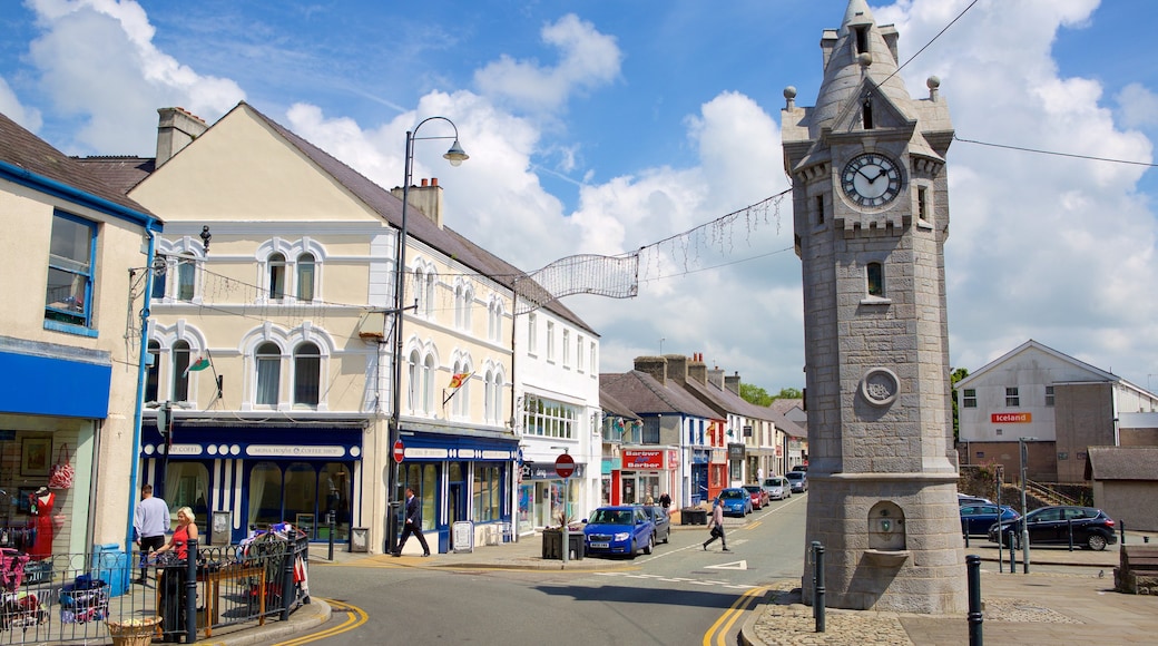 Llangefni showing street scenes