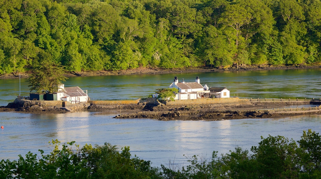 Menai Bridge mostrando un río o arroyo y bosques