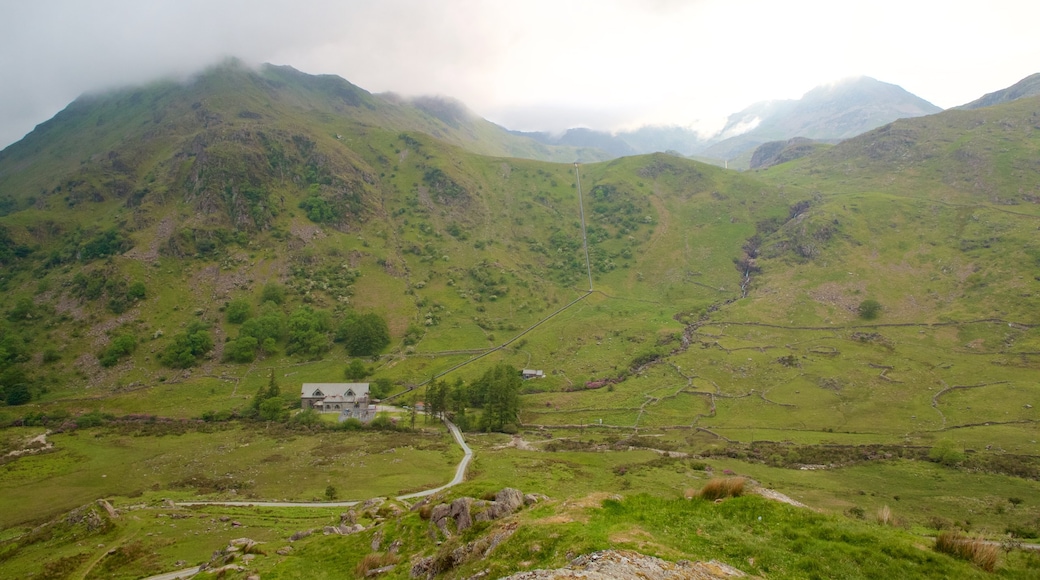 Mount Snowdon showing farmland