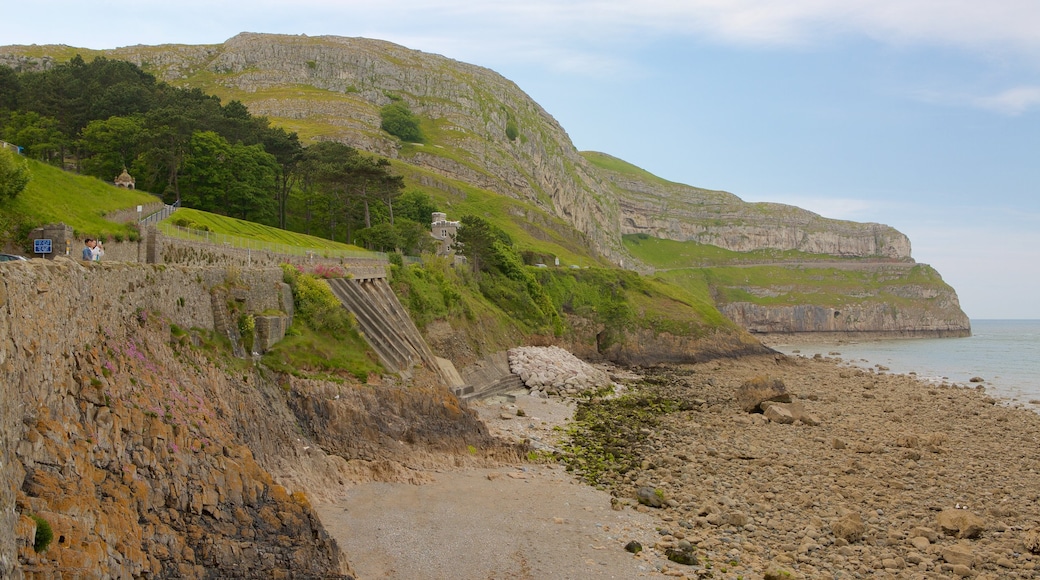 Great Orme caratteristiche di spiaggia di ciottoli