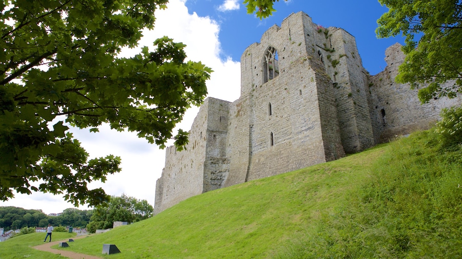 Oystermouth Castle che include castello
