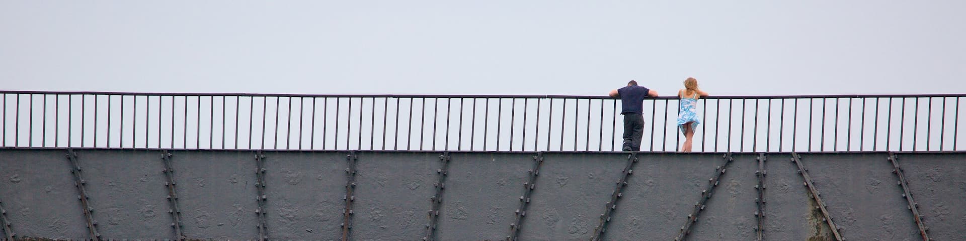 Pontcysyllte Aquaduct which includes a bridge as well as a couple