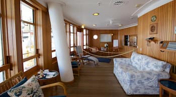 Royal Yacht Britannia featuring interior views and boating