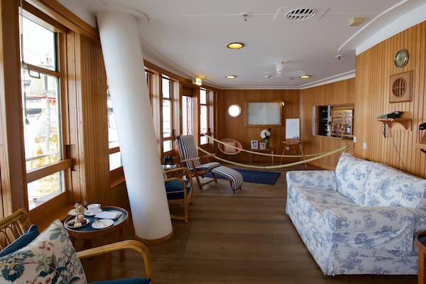 HMY Britannia das einen Bootfahren und Innenansichten