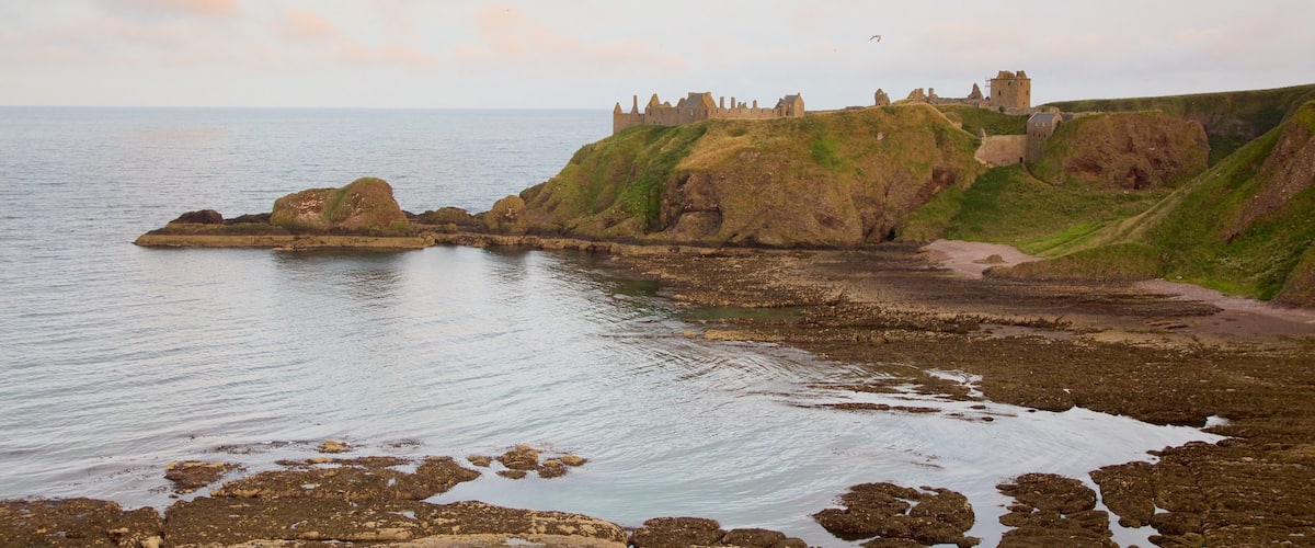 Castello di Dunnottar che include costa rocciosa