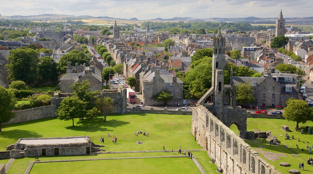 Catredral de St. Andrews ofreciendo una ciudad y vistas de paisajes