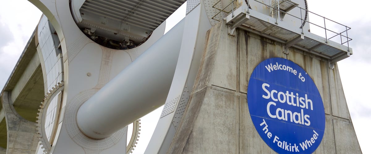 Falkirk Wheel showing signage