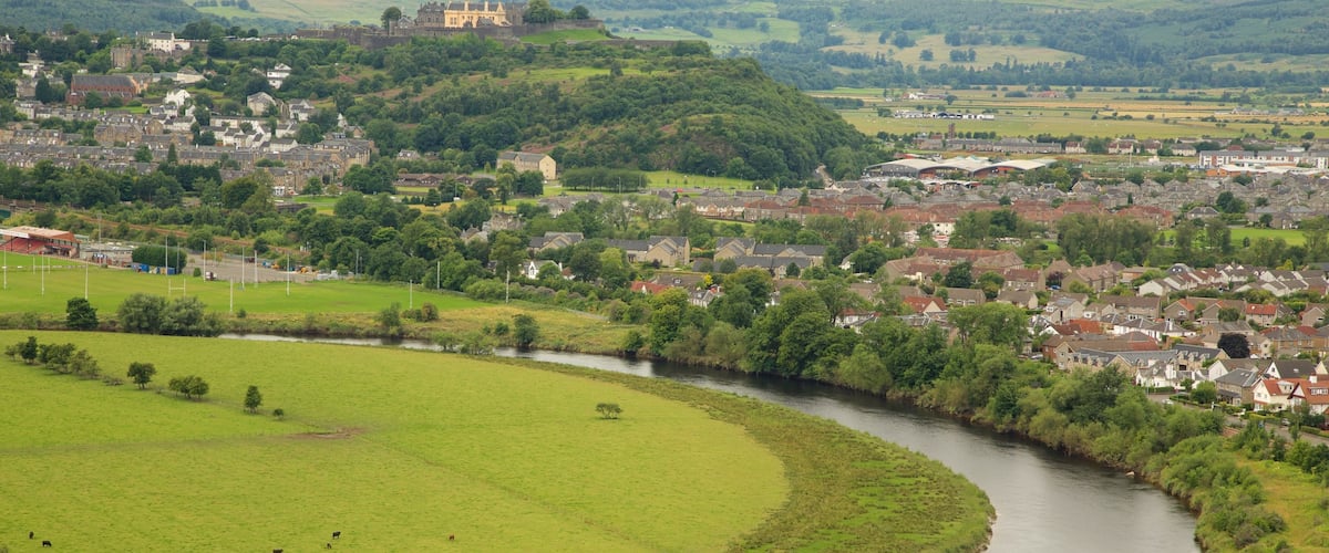 Stirling which includes a river or creek, landscape views and a small town or village