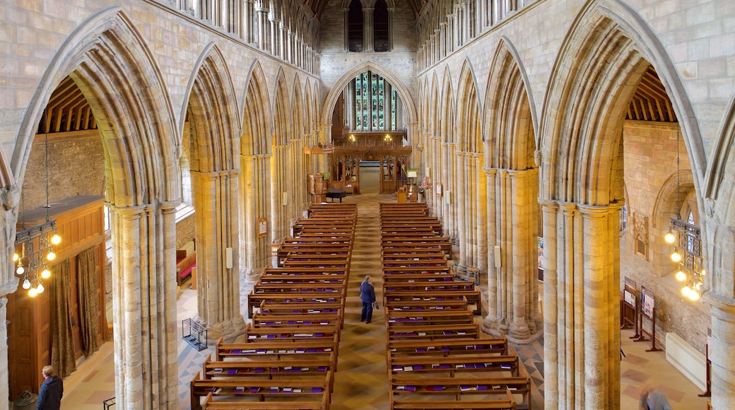 Dunblane Cathedral which includes interior views, a church or cathedral and religious aspects