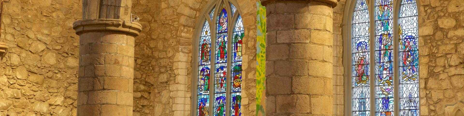 Cathedral of St. Machar showing heritage elements, interior views and a church or cathedral
