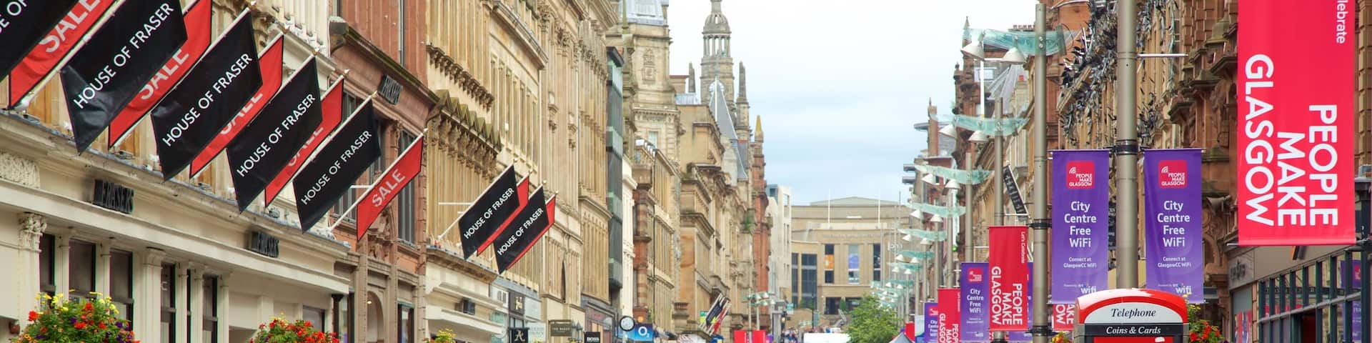 Buchanan Street mettant en vedette scènes de rue aussi bien que important groupe de personnes