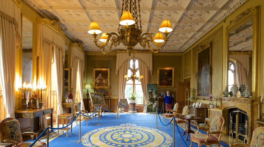 Scone Palace featuring heritage elements, interior views and a castle