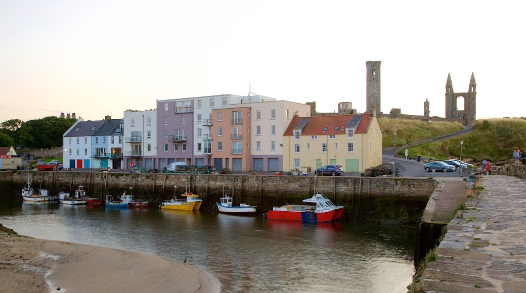 St. Andrew\'s Cathedral featuring a small town or village and boating