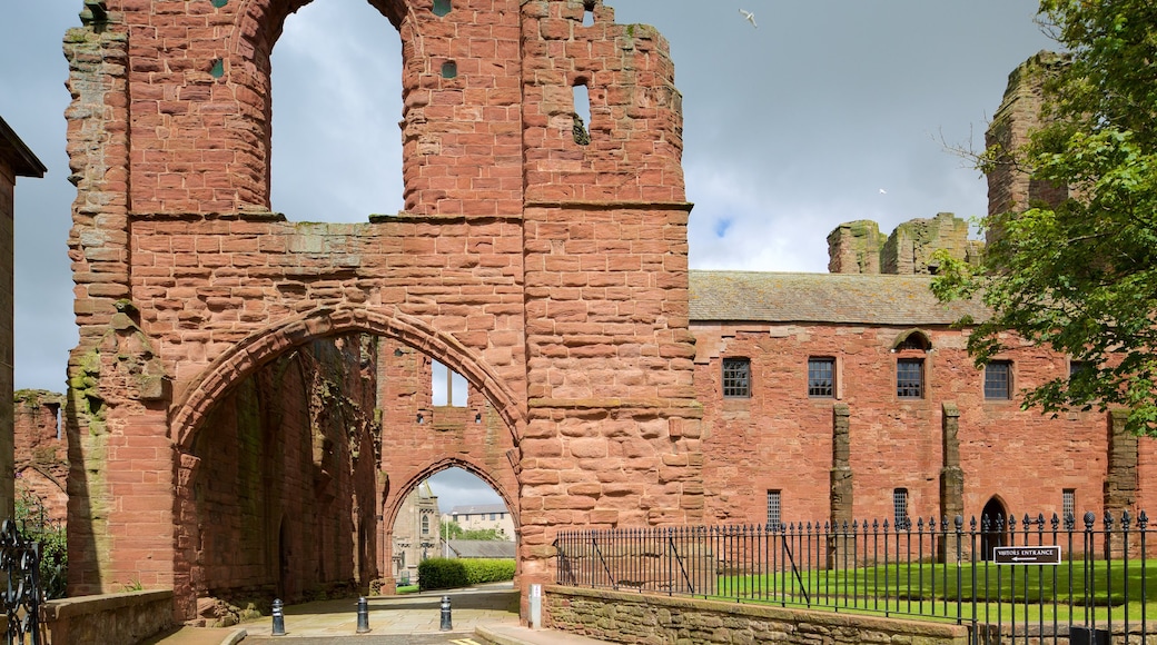 Arbroath Abbey ofreciendo elementos del patrimonio y patrimonio de arquitectura