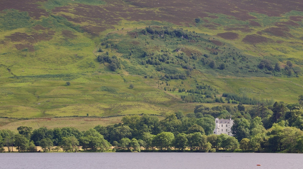 Loch Earn showing farmland