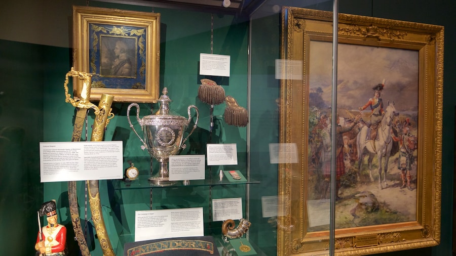 Gordon Highlanders Museum mostrando vistas interiores