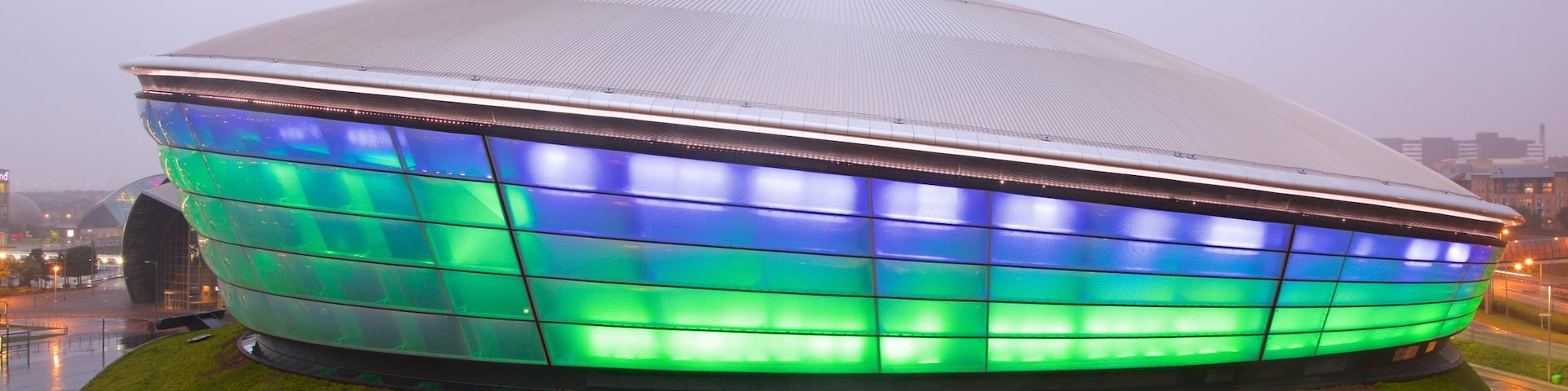 The SSE Hydro featuring mist or fog