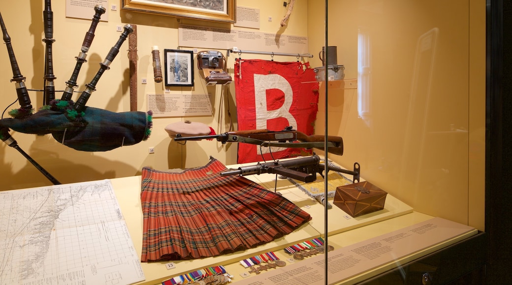 Black Watch Regimental Museum som visar interiörer