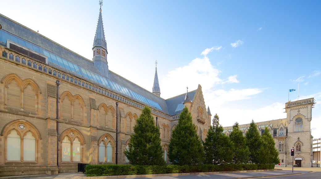 McManus Galleries and Museum showing street scenes and heritage elements