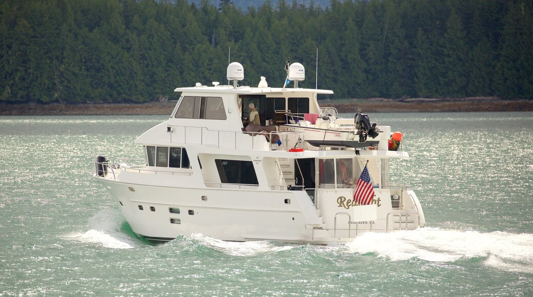 Hyder showing boating and general coastal views