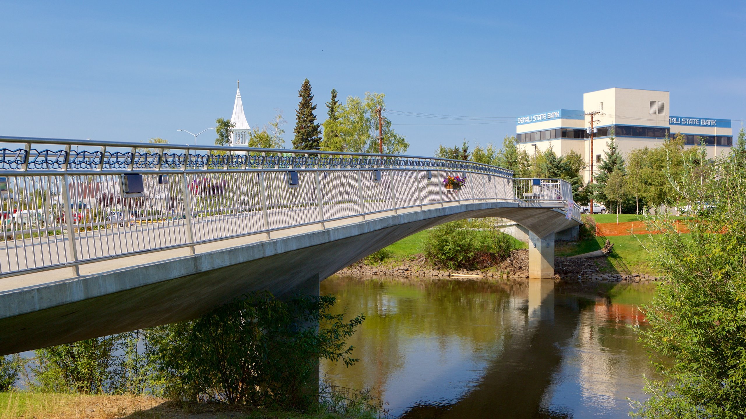 Fairbanks which includes a river or creek and a bridge