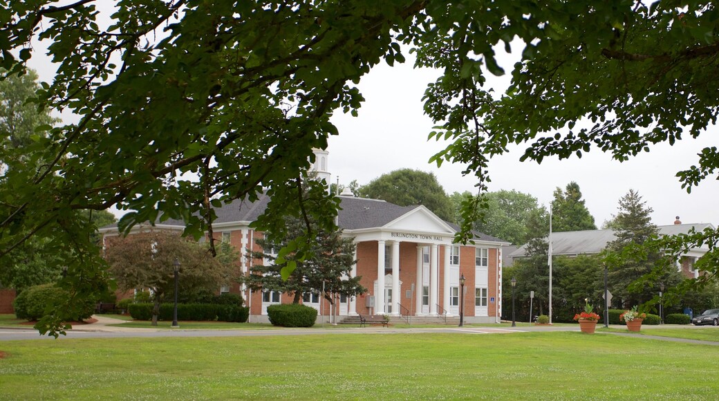 Burlington featuring an administrative buidling and a park