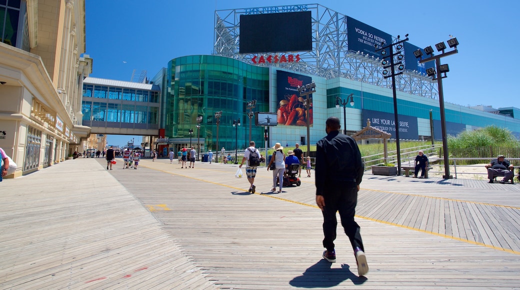 Jersey Shore showing street scenes and modern architecture as well as an individual male