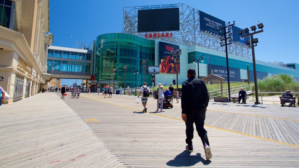 Jersey Shore showing street scenes and modern architecture as well as an individual male