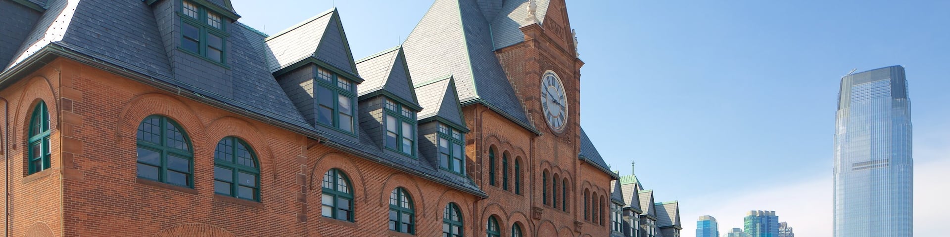Central Railroad of New Jersey Terminal showing heritage elements and street scenes