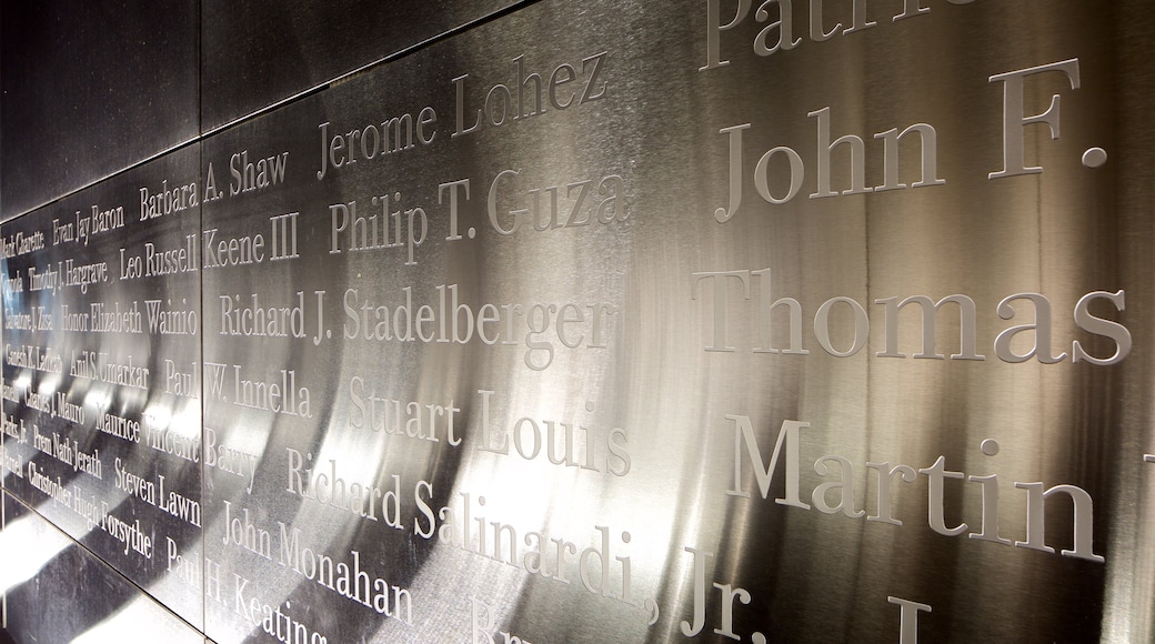 Empty Sky Memorial featuring a monument and signage