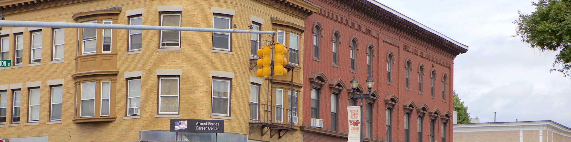 Waltham which includes street scenes