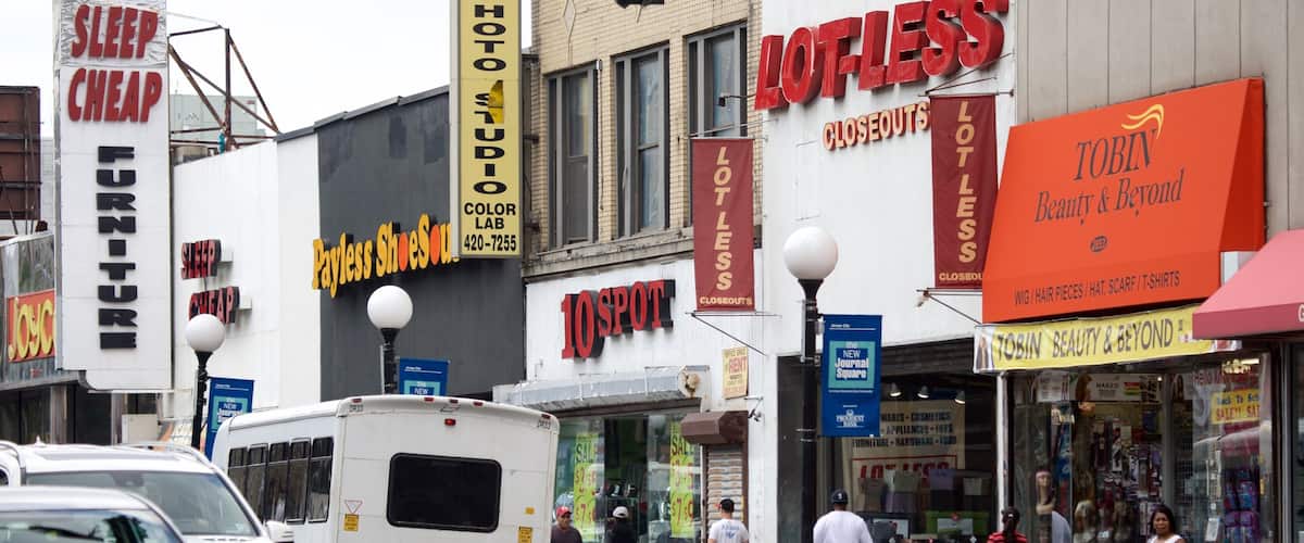 Jersey City which includes signage