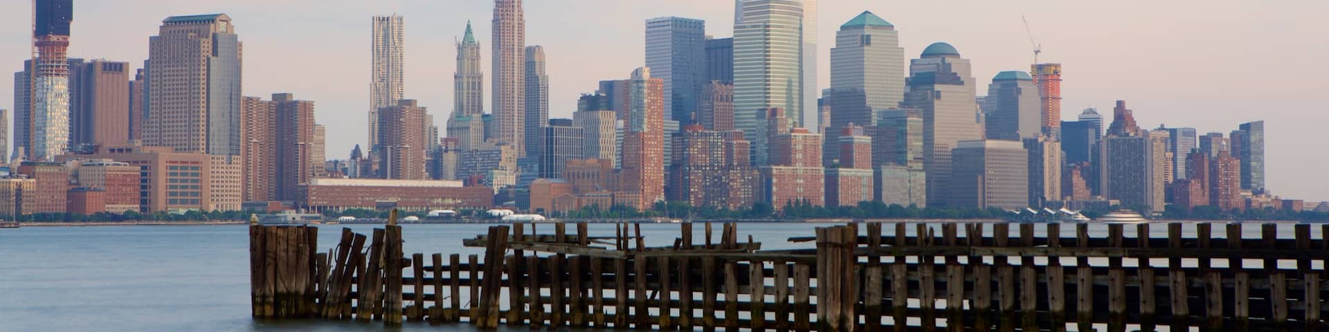 Hoboken Waterfront featuring a river or creek and a city