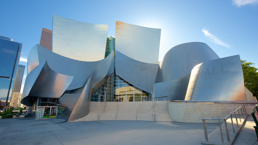 Walt Disney Concert Hall with striking architecture in downtown Los Angeles.