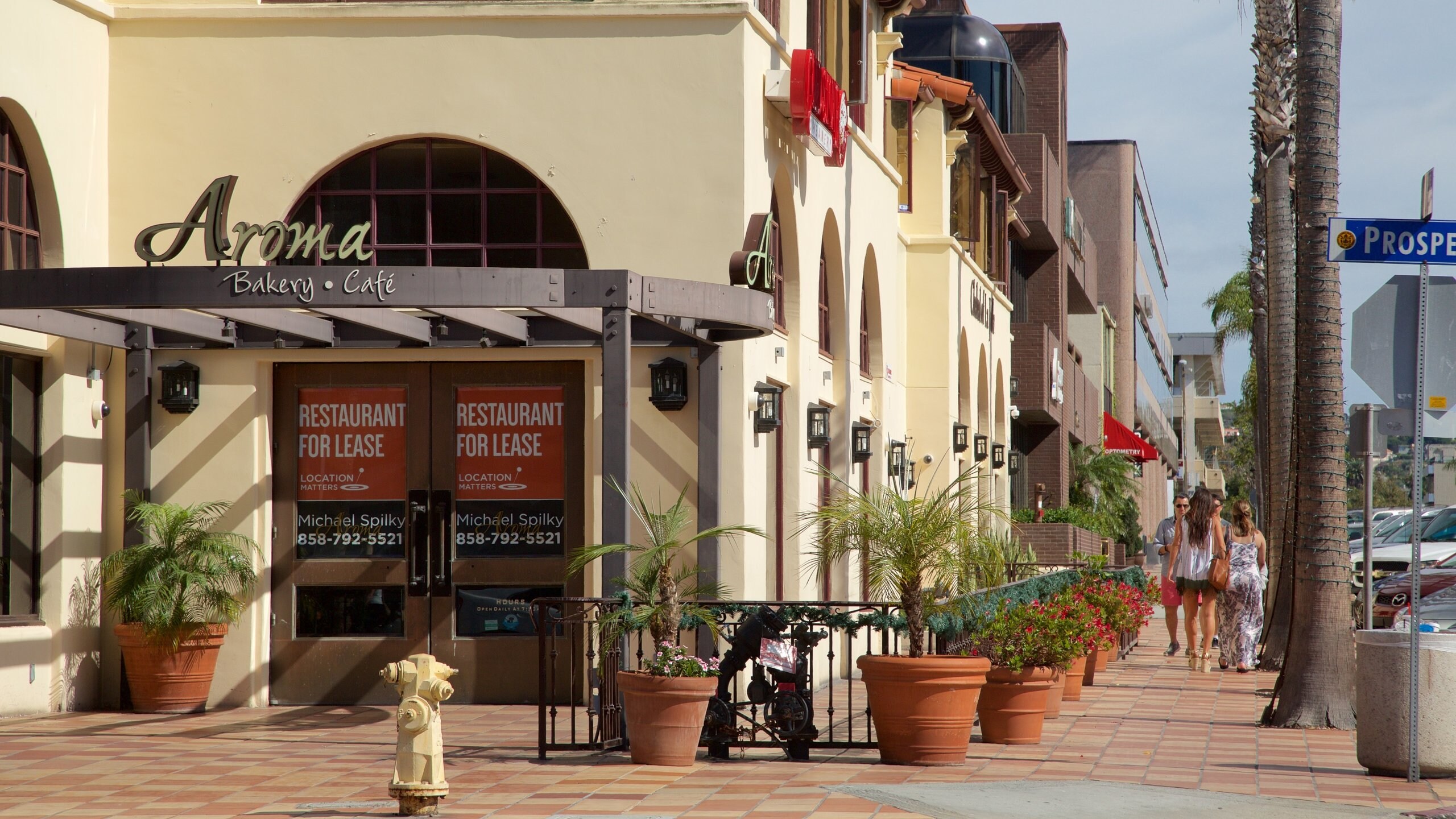 La Jolla showing street scenes and signage